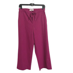 Liverpool Crop Capri Pants Womens M 8 Magenta Pink Stretch Pullon Elastic READ